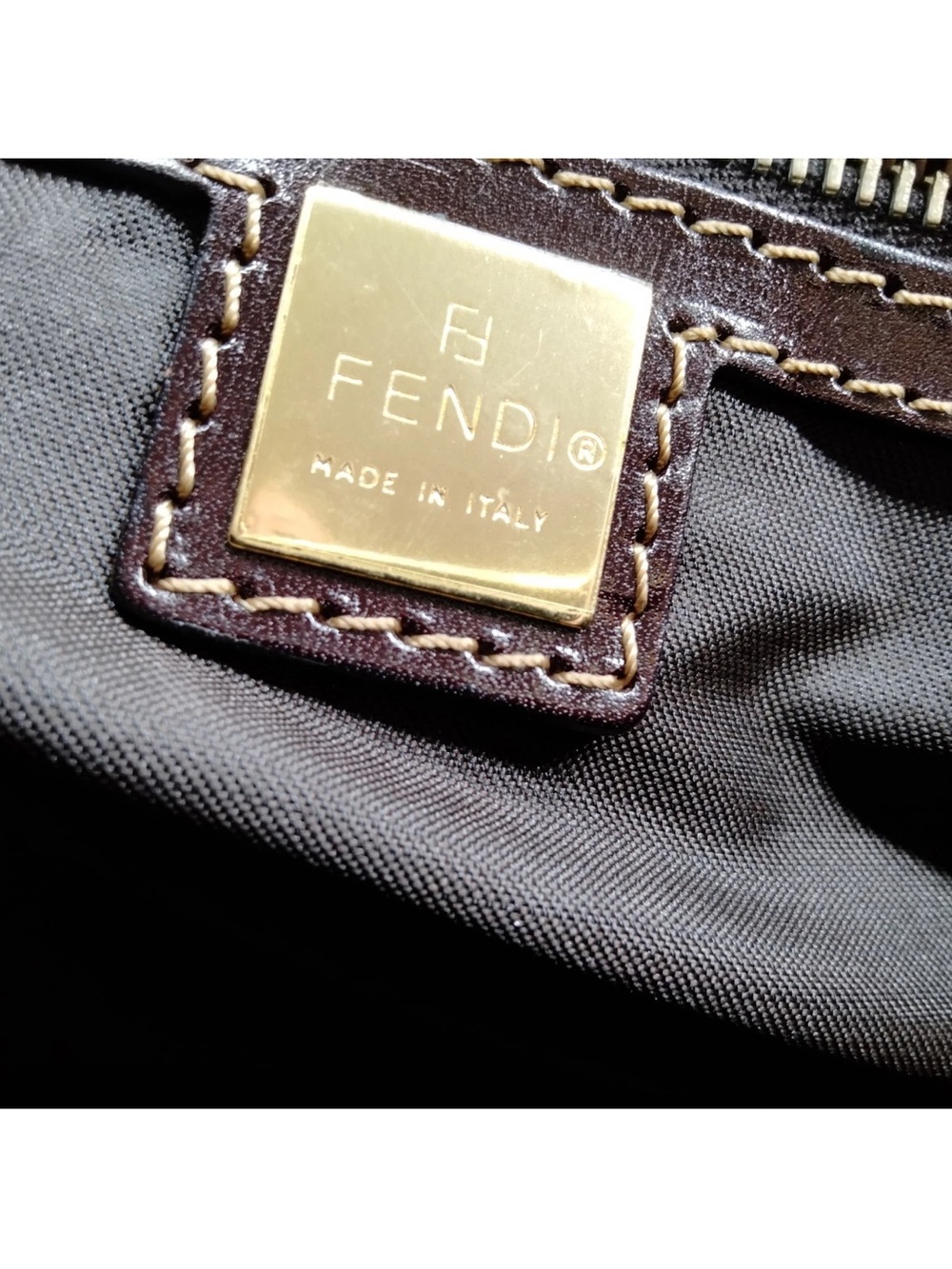 Fendi Beige Brown FF Logo Coated Canvas Duffel Bag - Picture 7 of 10
